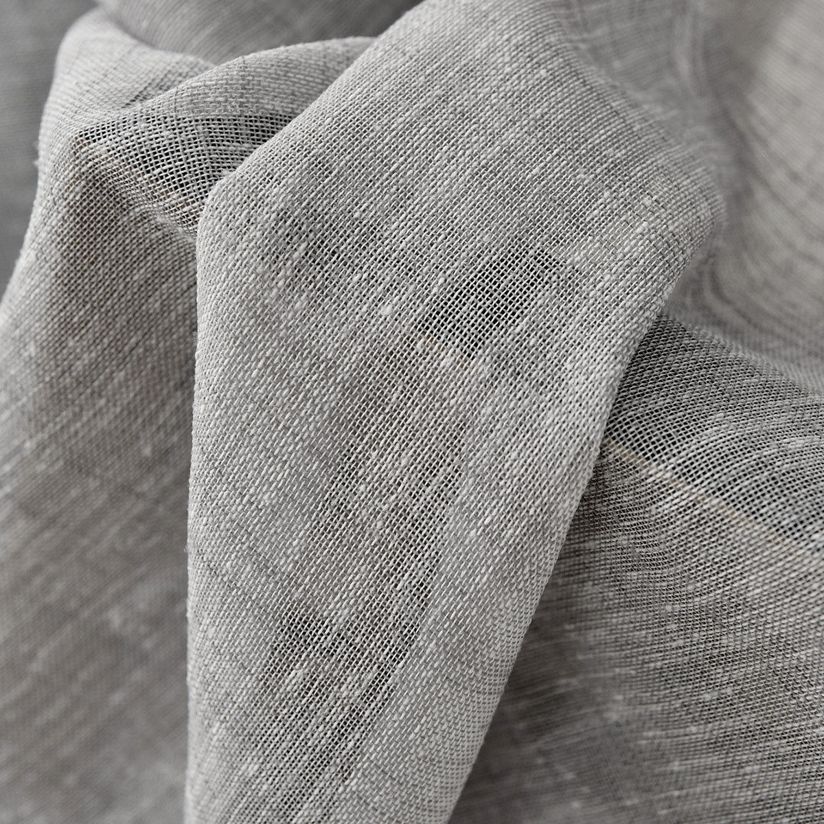 24goodz Sheer Curtain with Loops - Elegant Linen Look - 100% Polyester - For Any Room - Light Grey 140x245 cm - hgr
