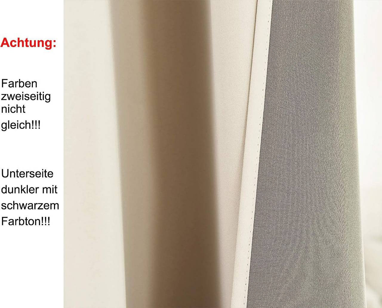 24goodz Blackout Curtain - Energy Saving - Sound Absorbing - 100% Polyester - Cream - 135x245 cm