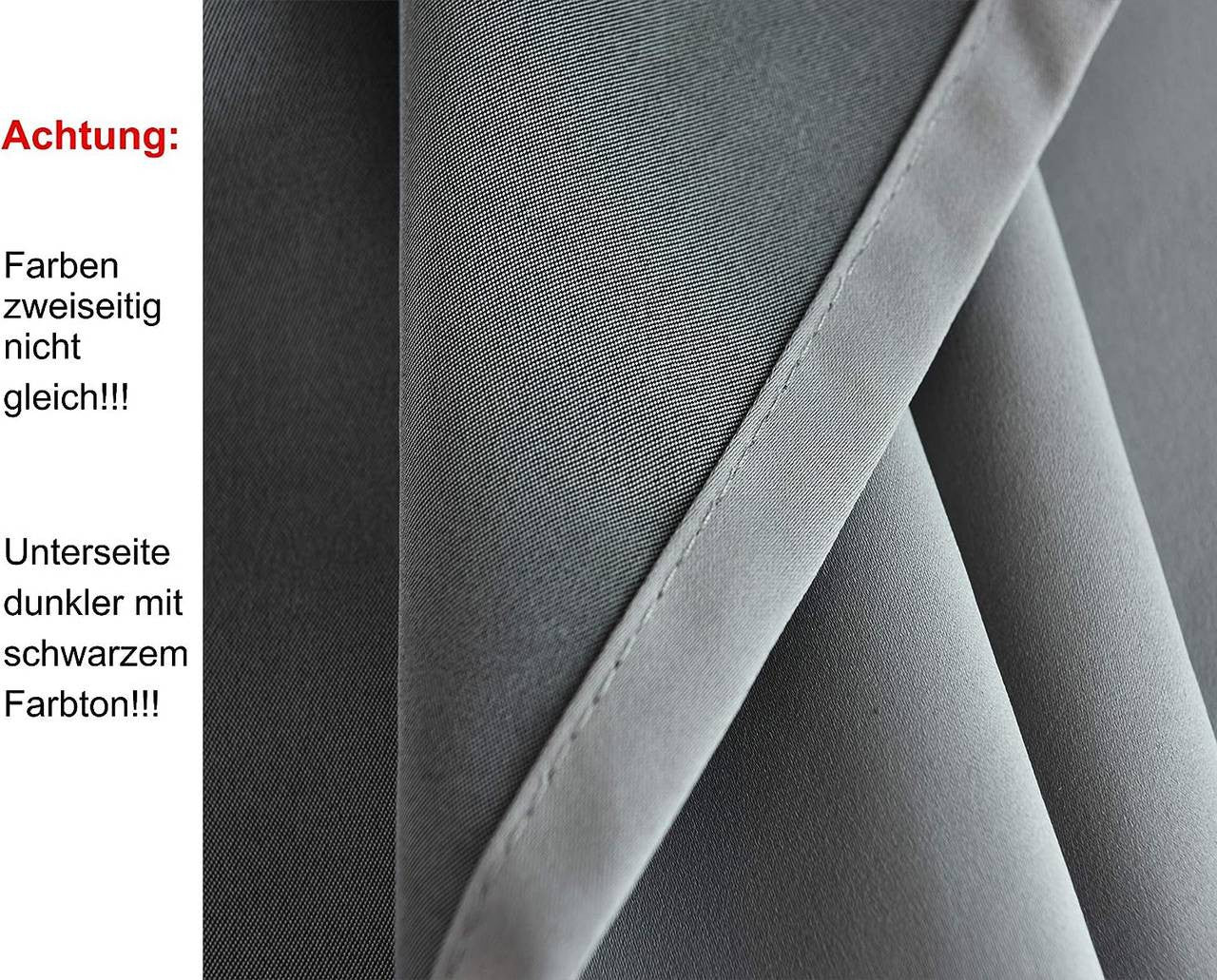 24goodz Blackout Curtain - Energy Saving - Sound Absorbing - 100% Polyester - Dark Grey - 135x225 cm - dgr