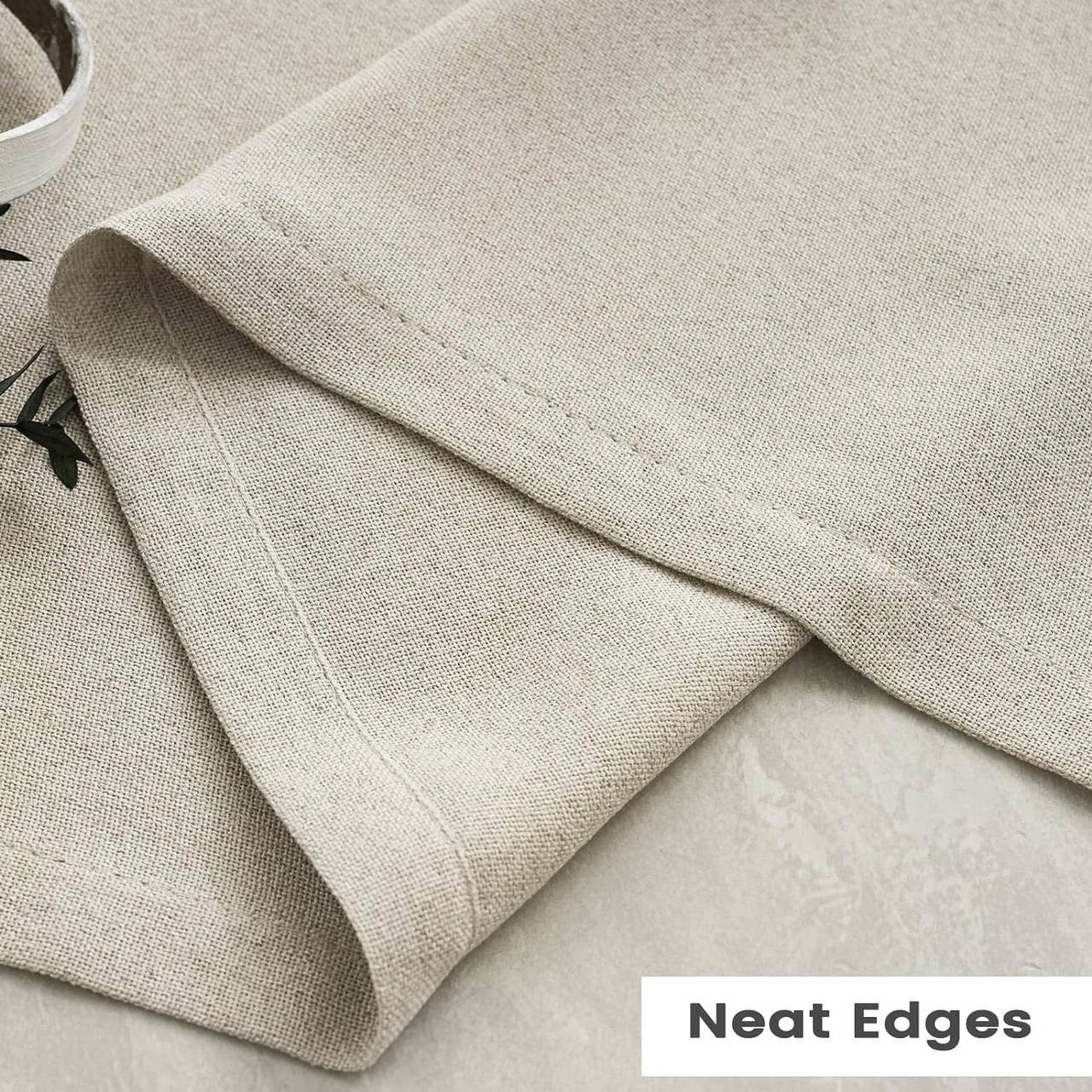 24goodz Semi-Transparent Linen Look Curtains - Elegant and Versatile Design - 100% Polyester - For Every Room - Sand 135x225 cm