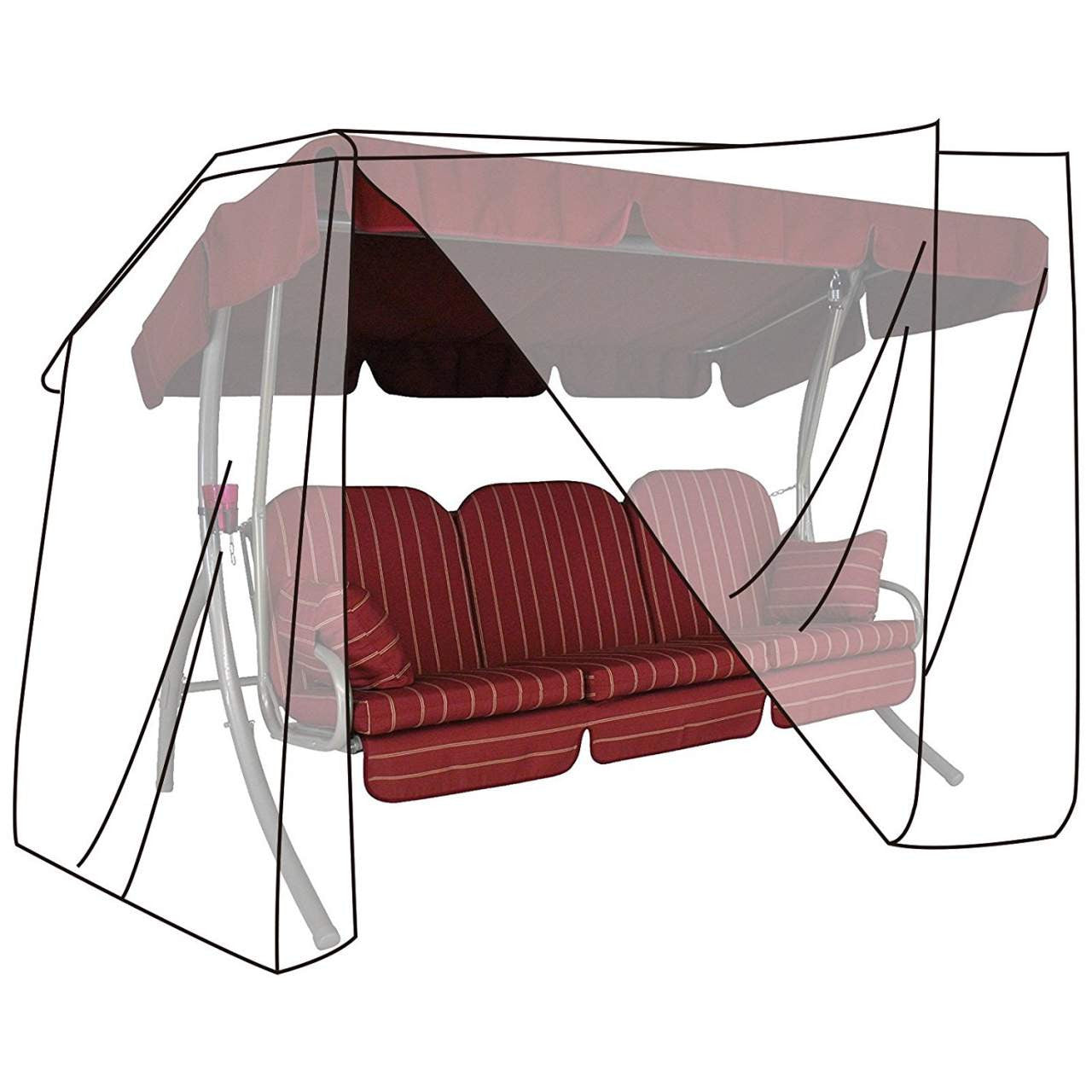 24goodz Garden Furniture Cover - Durable and Weatherproof - PE Fabric - Transparent - 193x136x88 cm - tp