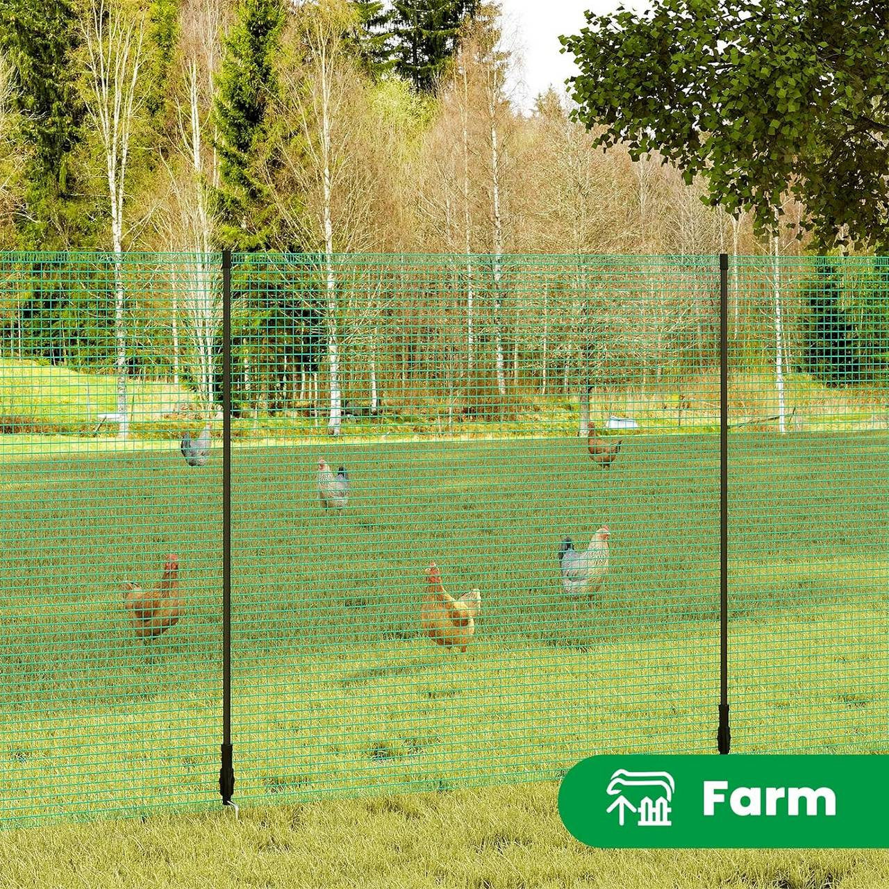 24goodz Garden Fence - Durable and Weather-Resistant - 53 g/m² PE - Green - 25x0.9 m