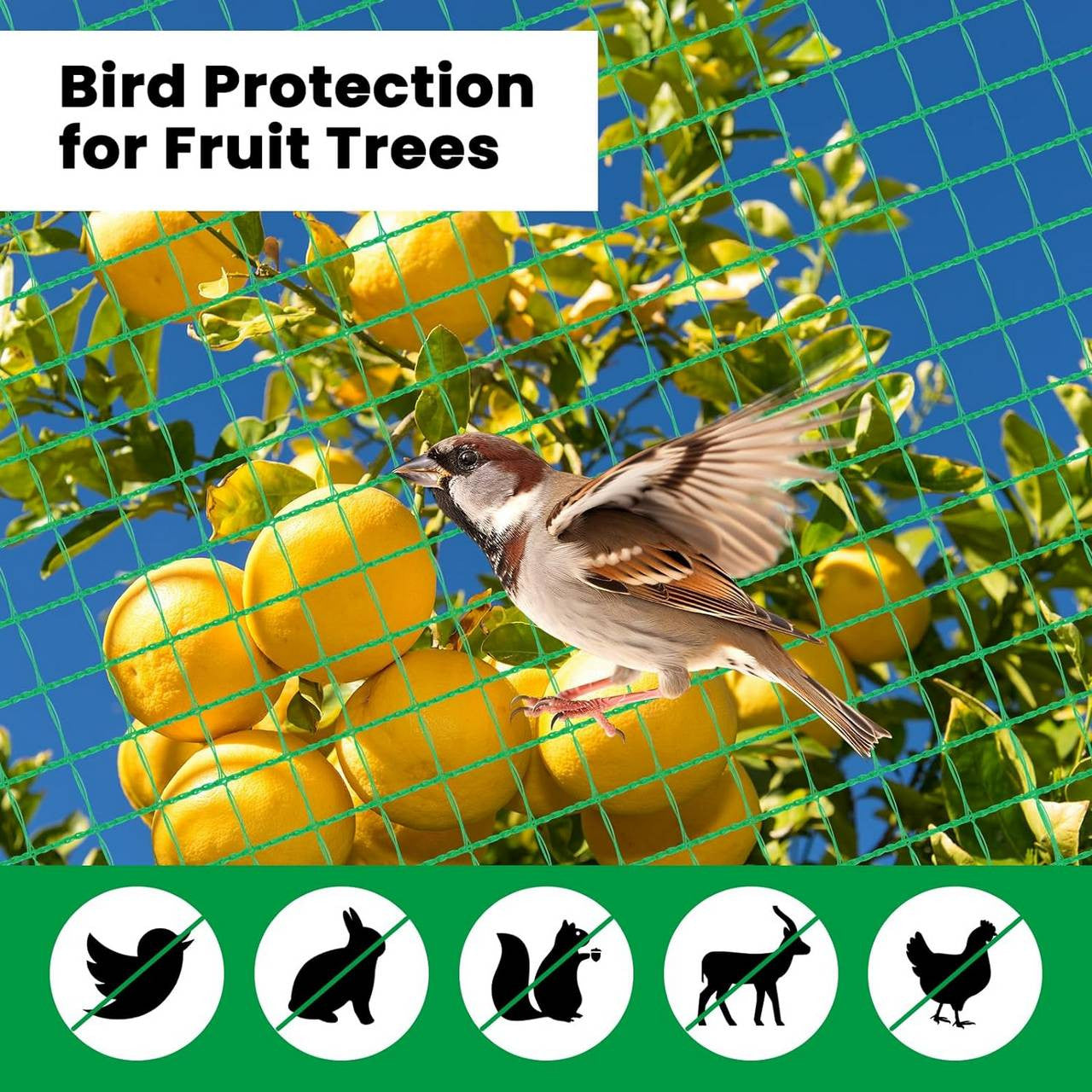 24goodz Garden Fence - Durable and Weather-Resistant - 53 g/m² PE - Green - 10x0.9 m