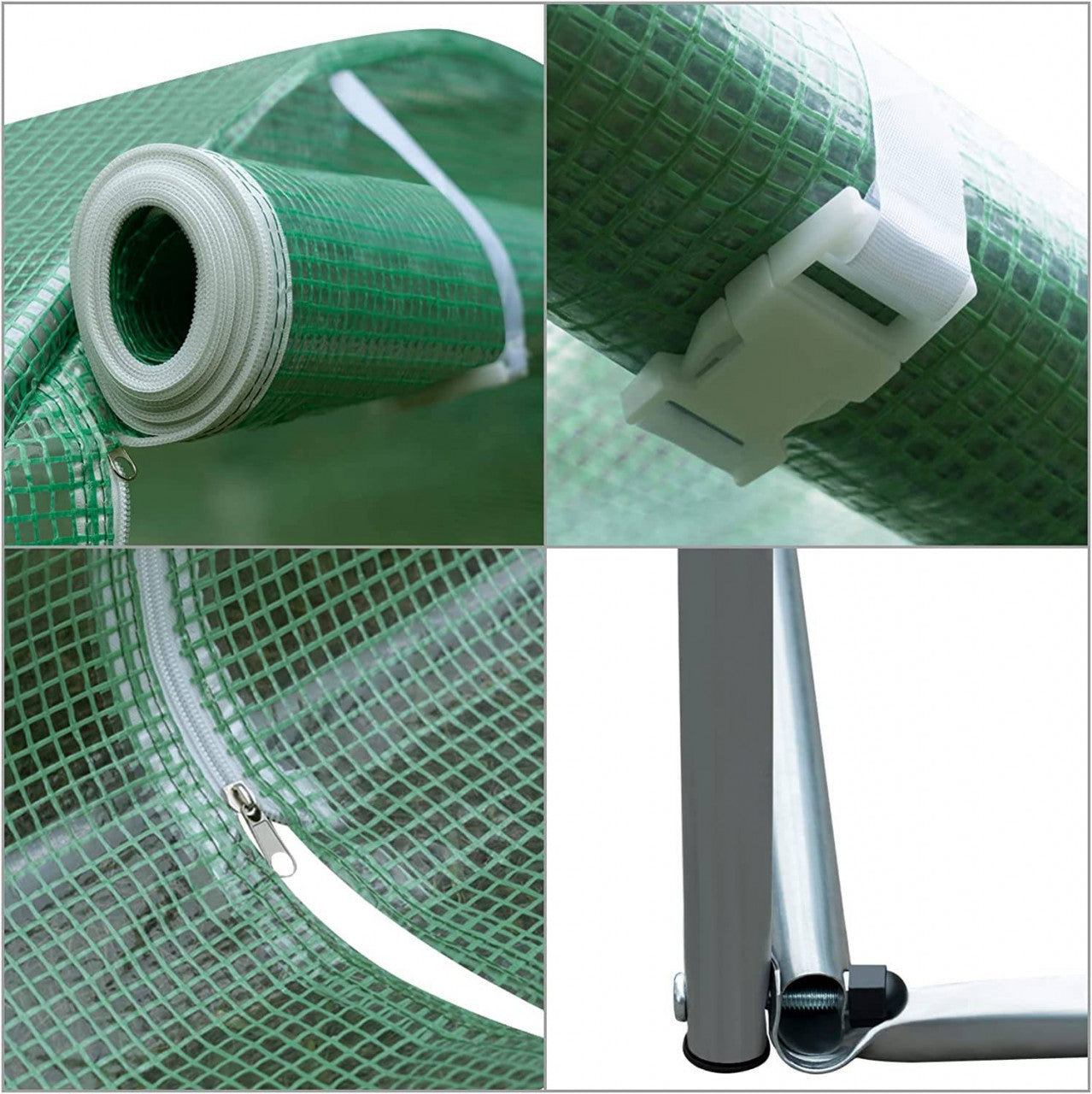 24goodz Greenhouse 300x200x200 cm - Effective Protection for Your Plants - Easy to Assemble - PE Mesh - For Gardening Enthusiasts - Green - gn