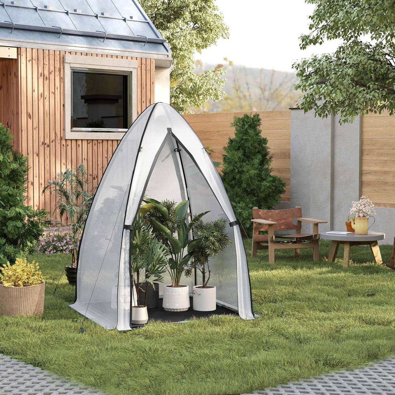 24goodz Mini Greenhouse - High-Quality Material - Stable Construction - Double-Sided Bubble Foil - For Gardeners - 120 x 180 x 120 cm