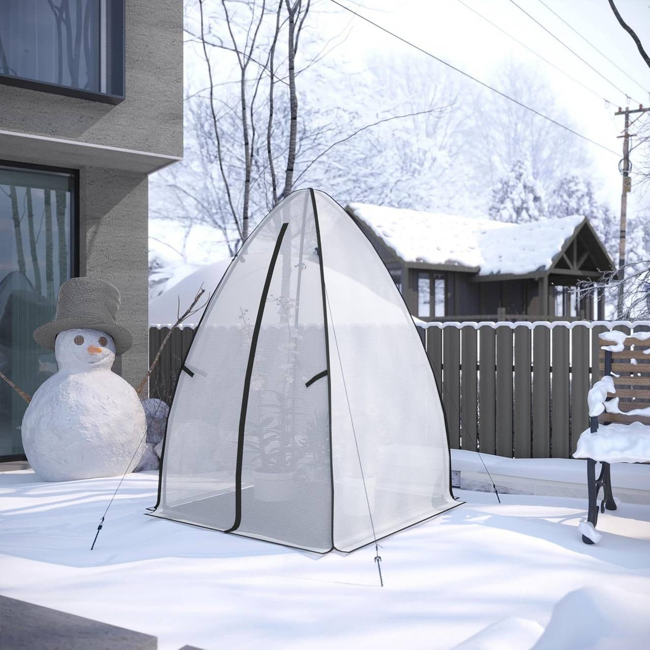 24goodz Mini Greenhouse - High-Quality Material - Stable Construction - Double-Sided Bubble Foil - For Gardeners - 120 x 180 x 120 cm