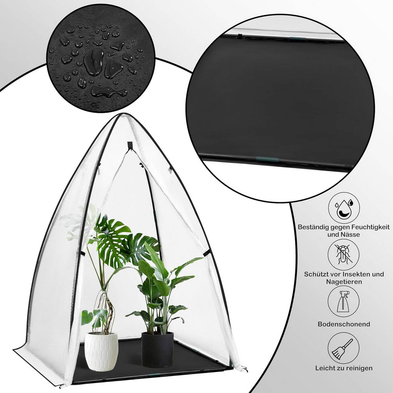 24goodz Mini Greenhouse - High-Quality Material - Stable Construction - Double-Sided Bubble Foil - For Gardeners - 120 x 180 x 120 cm