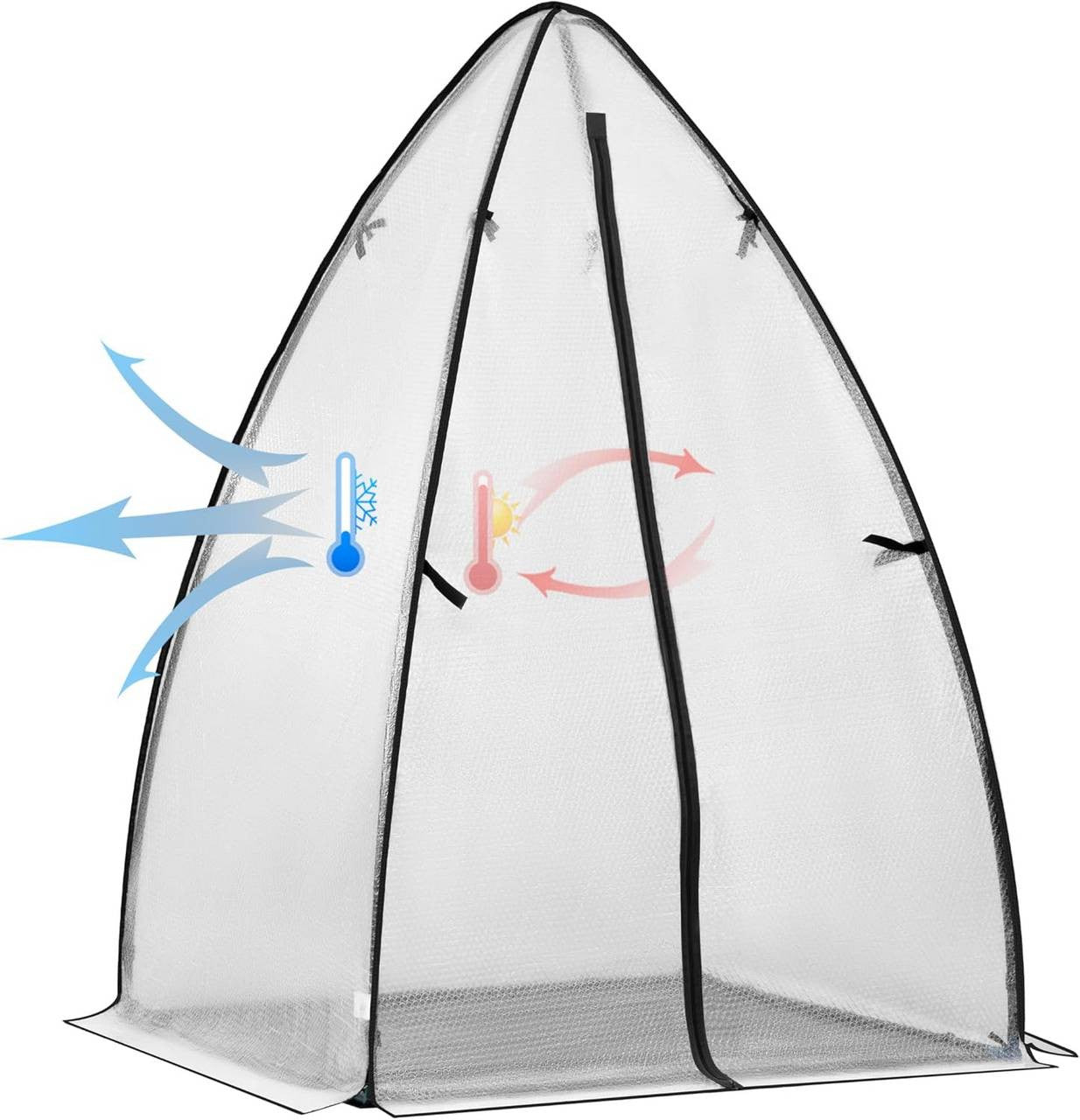 24goodz Mini Greenhouse - High-Quality Material - Stable Construction - Double-Sided Bubble Foil - For Gardeners - 120 x 180 x 120 cm