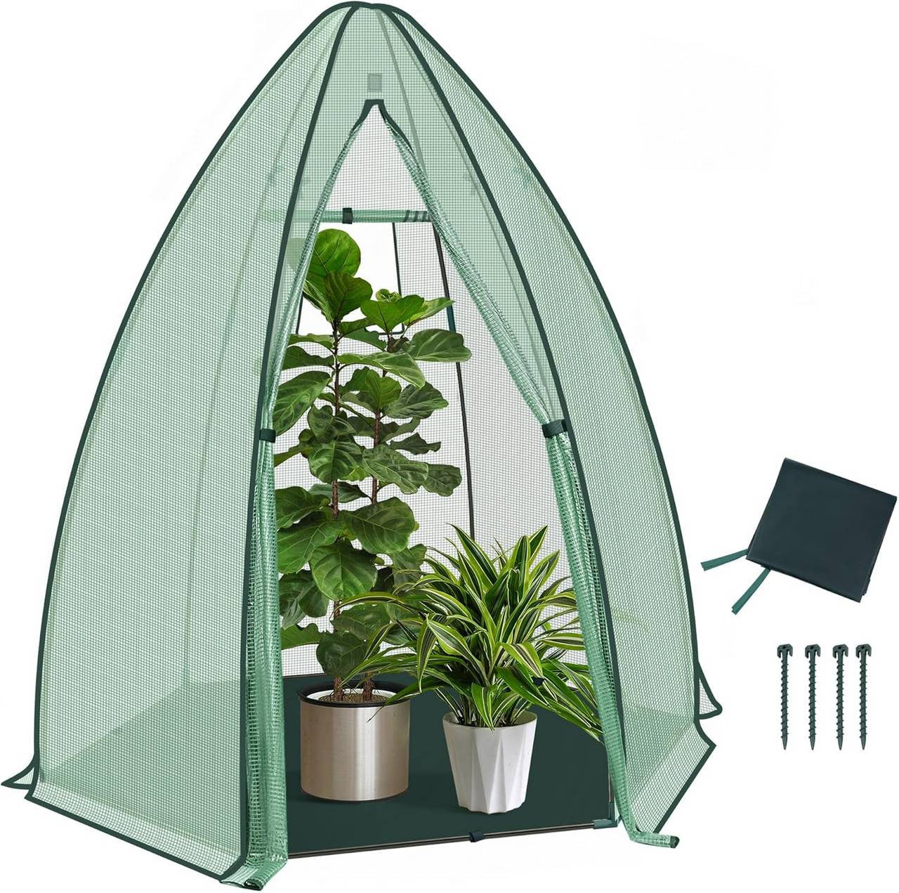 24goodz Greenhouse - Durable and Weather-Resistant - 130 g/m² PE - For Garden Enthusiasts - 160 x 180 cm