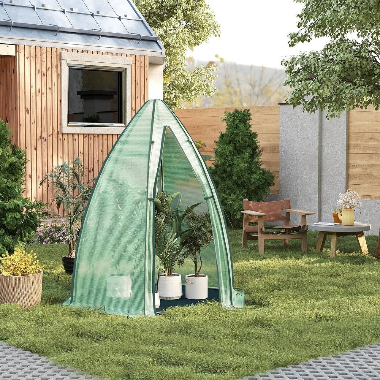 24goodz Greenhouse - Durable and Weather-Resistant - 130 g/m² PE - For Garden Enthusiasts - 160 x 180 cm