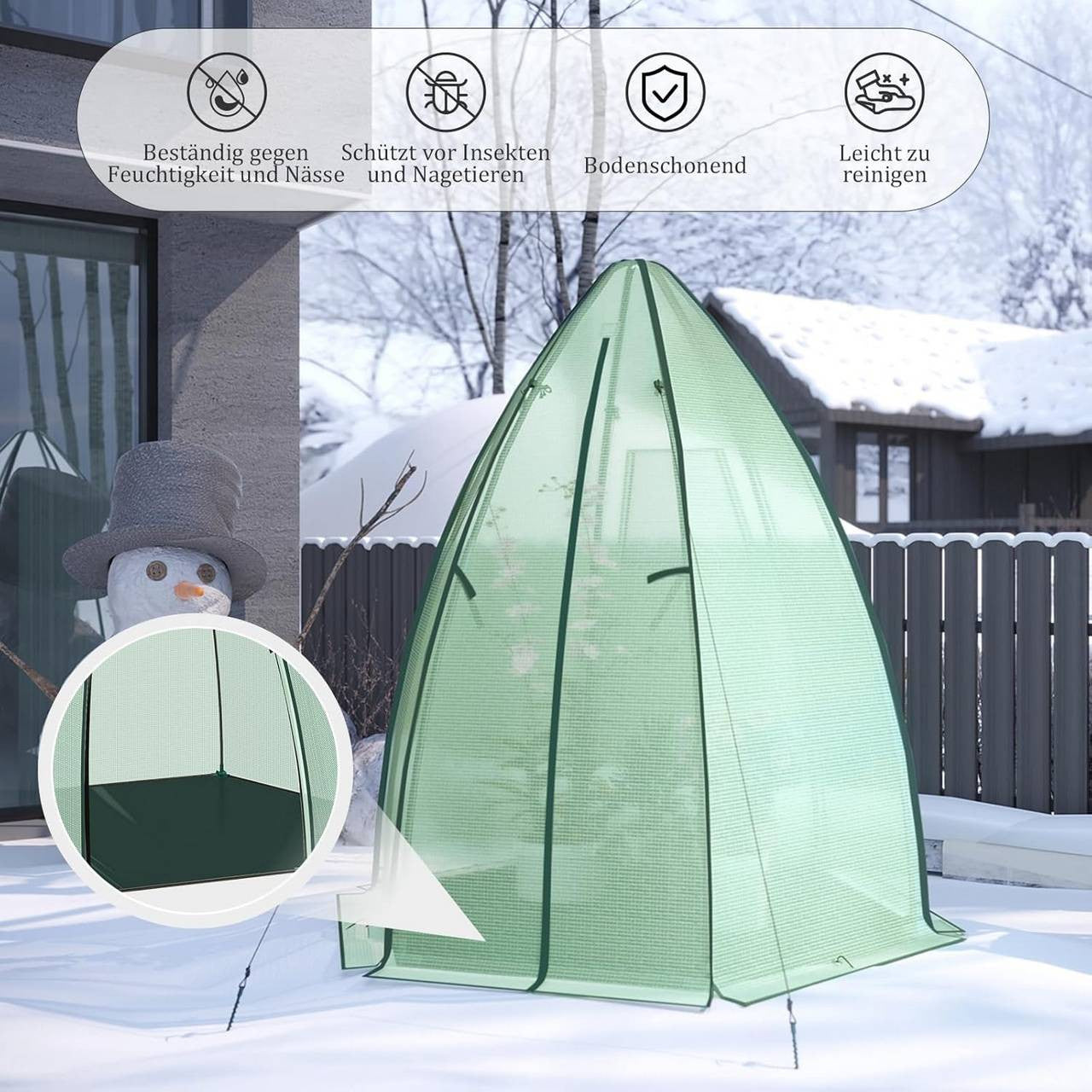 24goodz Greenhouse - Durable and Weather-Resistant - 130 g/m² PE - For Garden Enthusiasts - 160 x 180 cm