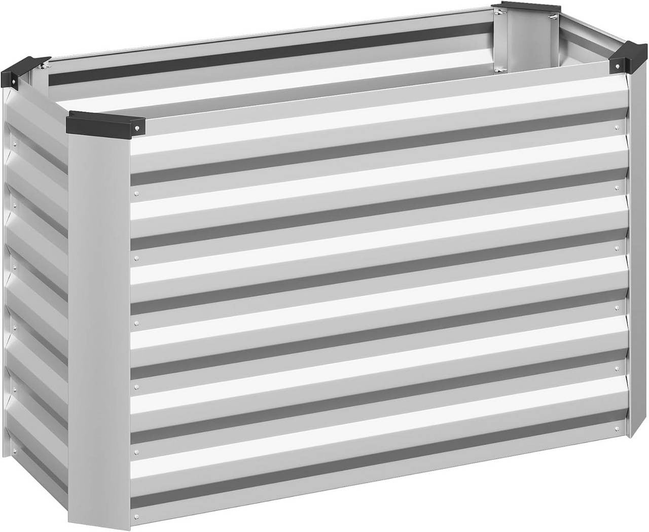 24goodz Raised Garden Bed - Durable Galvanized Steel - Ergonomic Design - Galvanized Steel - For Garden Enthusiasts - Silver 100x56x40 cm