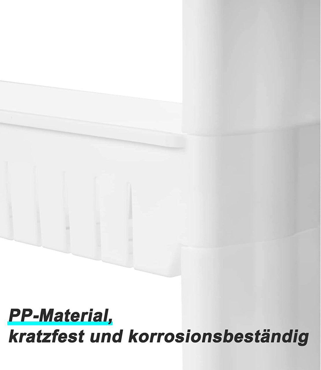 24goodz Slim Kitchen Trolley - Space-Saving Design - Versatile Use - Polypropylene - White - 13 x 102 x 54 cm - ws