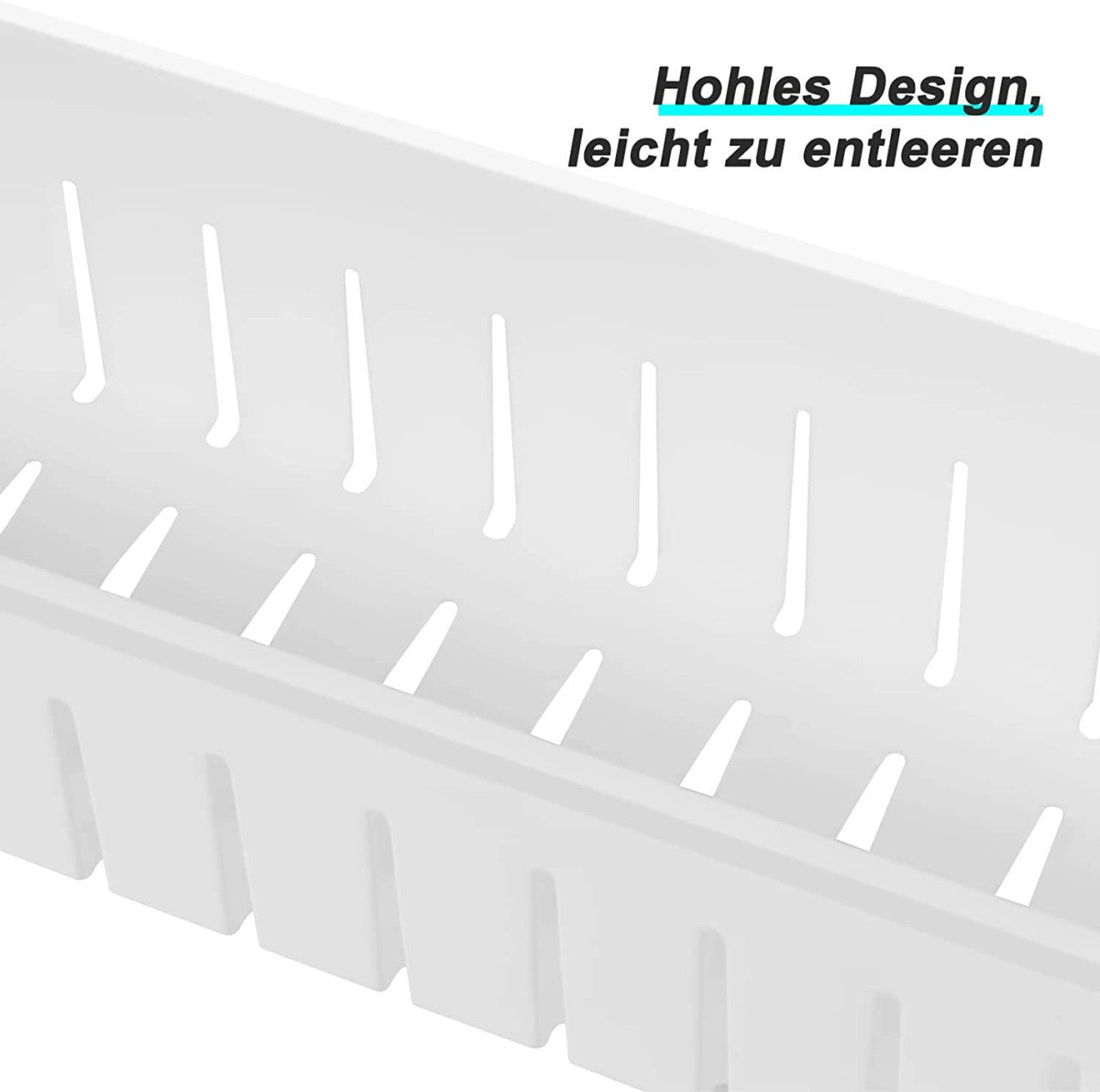 24goodz Slim Kitchen Trolley - Space-Saving Design - Versatile Use - Polypropylene - White - 13 x 102 x 54 cm - ws