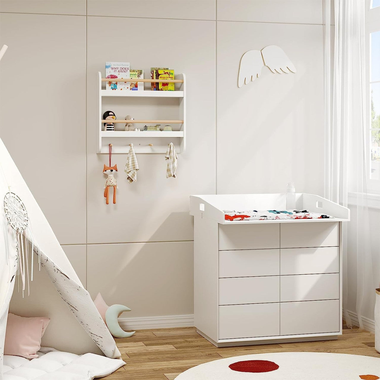 24goodz Kids Bookcase - Smart Storage Solution - Open Design - MDF - For Children - 60x55x12 cm