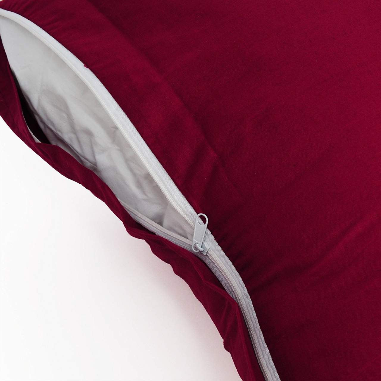 24goodz 50x50 cm Cushion Cover - Soft and Skin-Friendly - OEKO-Certified - 100% Cotton - Bordeaux - bd