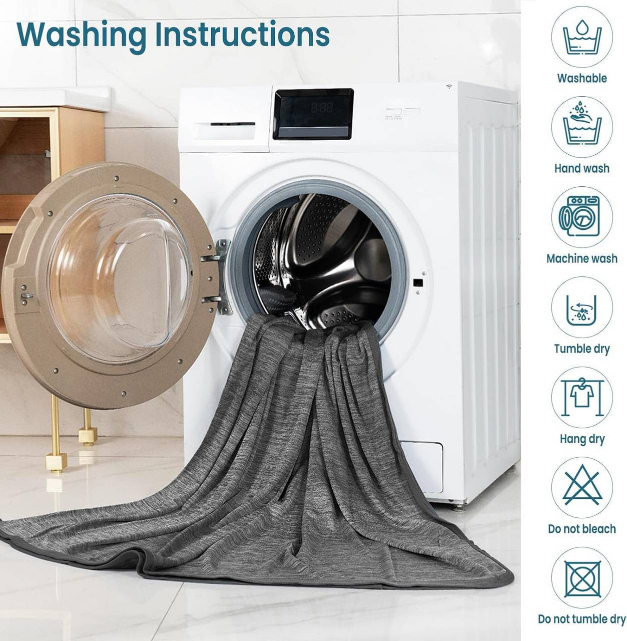 24goodz 2-in-1 Cooling Blanket - Dual-Sided Comfort - Polyester and Nylon - For All Seasons - Grey 220x240cm