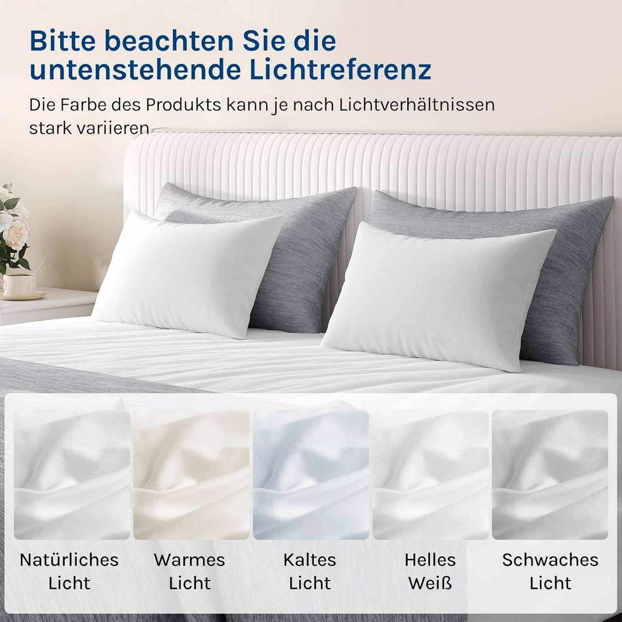 24goodz Cooling Pillowcase Set of 2 - Breathable and Soft - Cool Fiber with Arc-Chill Technology - White - 40x80 cm