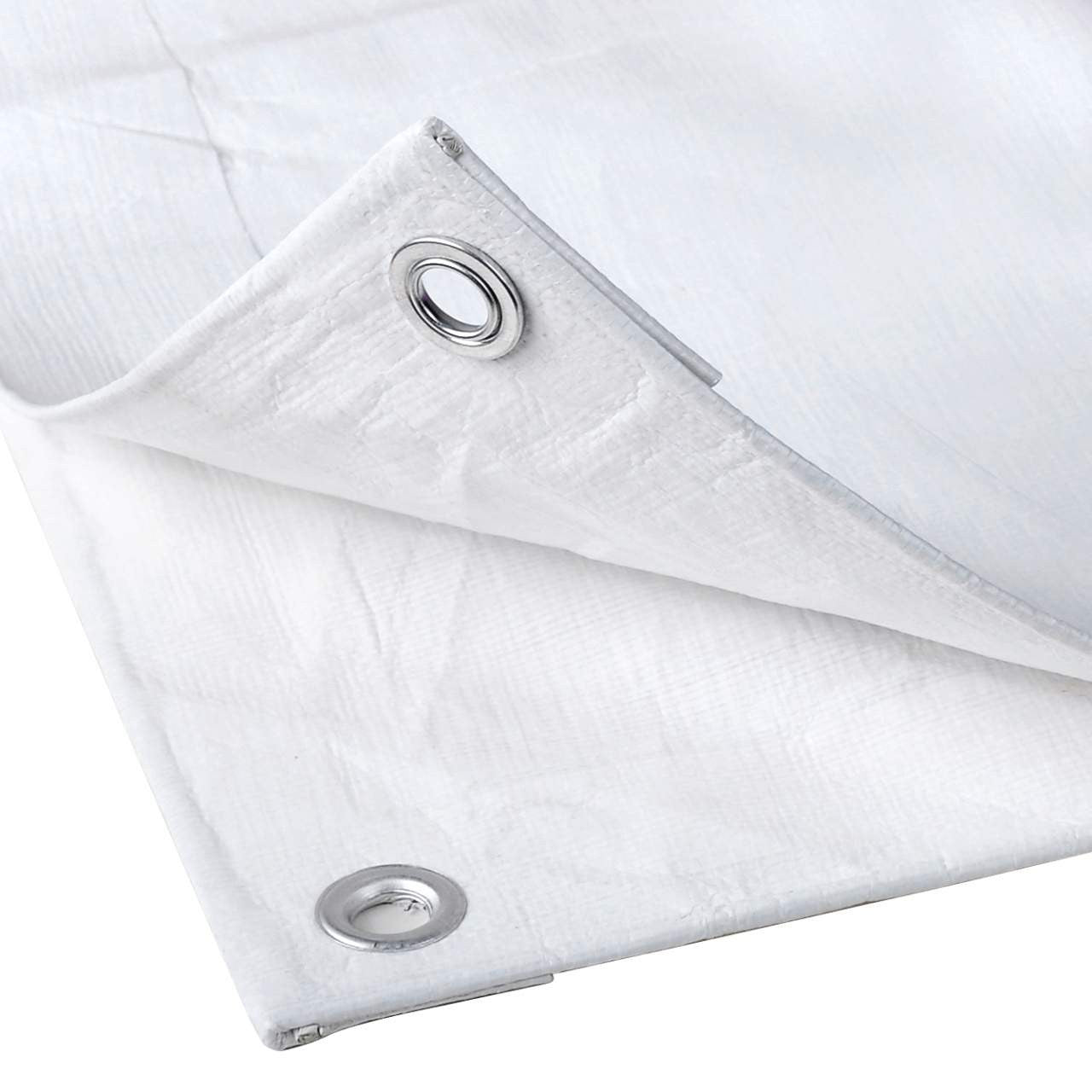 24goodz Waterproof Tarpaulin - High Durability - UV Resistant - 180 g/m² PE - White - 2x3 m