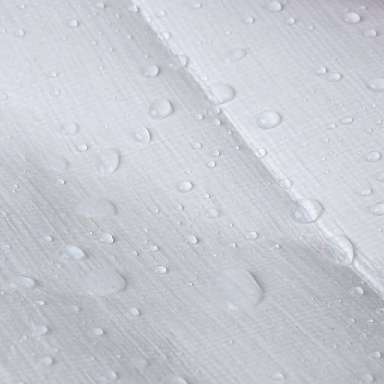 24goodz Waterproof Tarpaulin - Durable and Tear-Resistant - 280 g/m² PE - White - 4x8 m