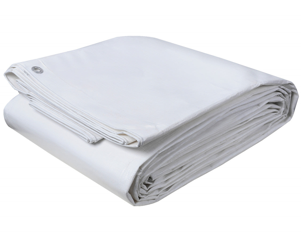 24goodz Waterproof Tarpaulin - UV Resistant - Durable 180 g/m² PE - White - 6x8 m