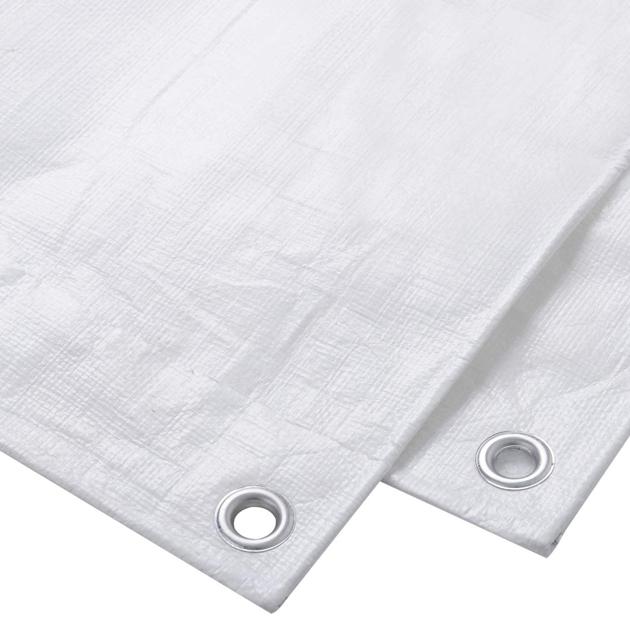 24goodz Waterproof Tarpaulin - Durable and Tear-Resistant - 280 g/m² PE - White - 4x6 m
