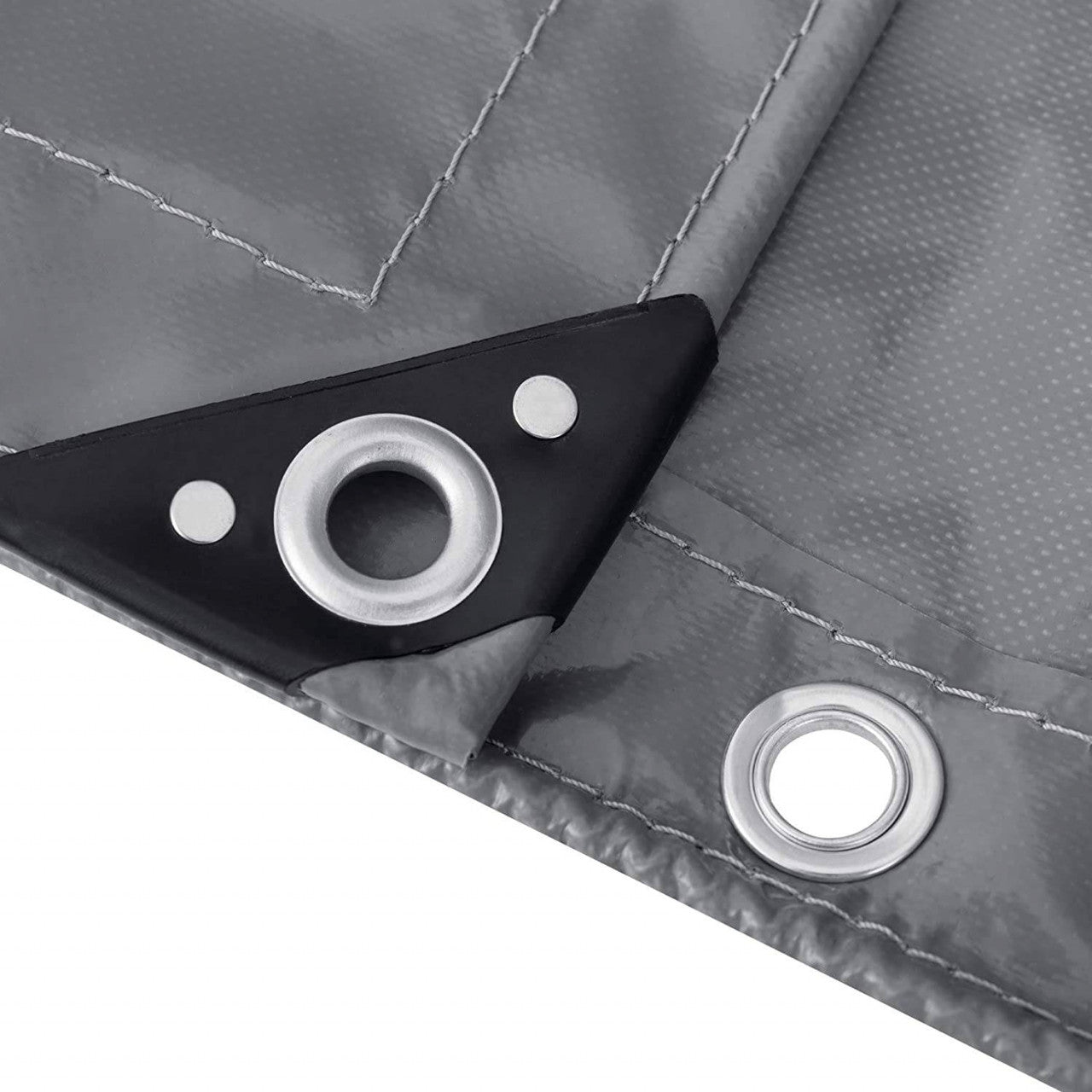 24goodz Waterproof PVC Tarpaulin - Durable and Tear-Resistant - 500 g/m² - Dark Grey - 4x6 m - dgr