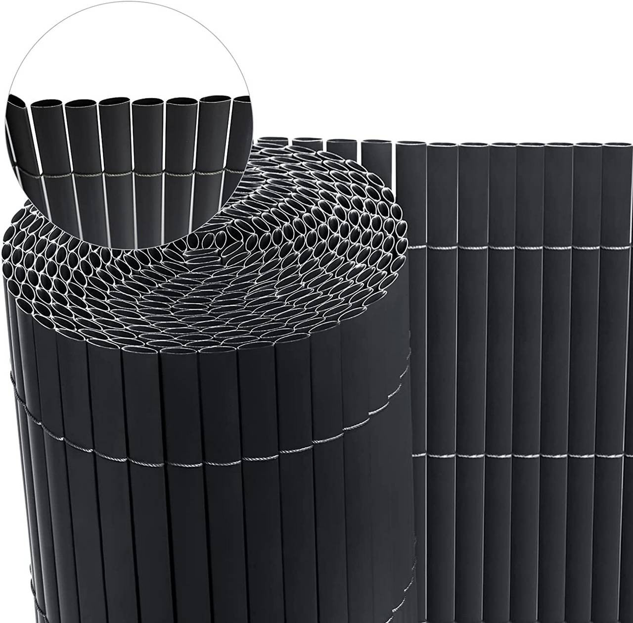 24goodz PVC Privacy Screen Mat with Cable Ties - UV-Resistant and Weatherproof - PVC - For Gardens and Balconies - 400 x 160 cm - Green