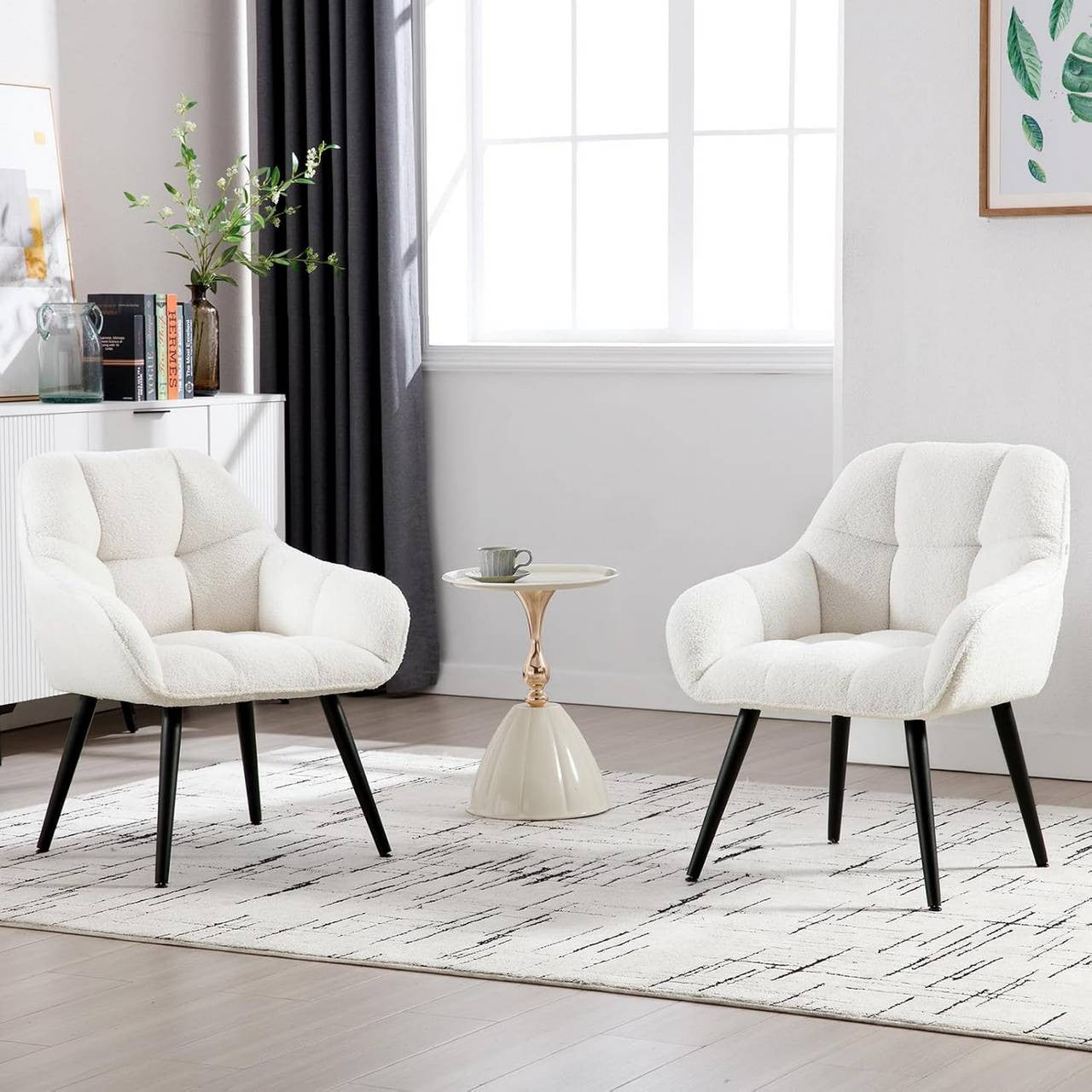 24goodz Relax Armchair - Soft and Skin-Friendly - Ergonomic Design - Velvet - For Everyone - Cream