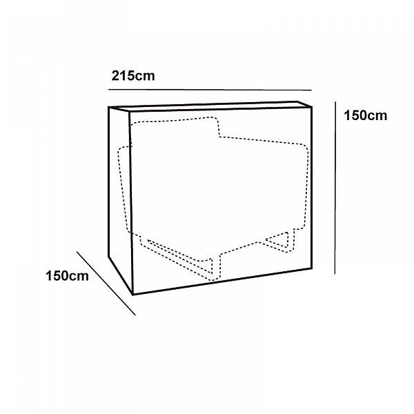 24goodz Garden Furniture Cover - Durable & Weatherproof - PE Fabric - Green - 150x215x150 cm