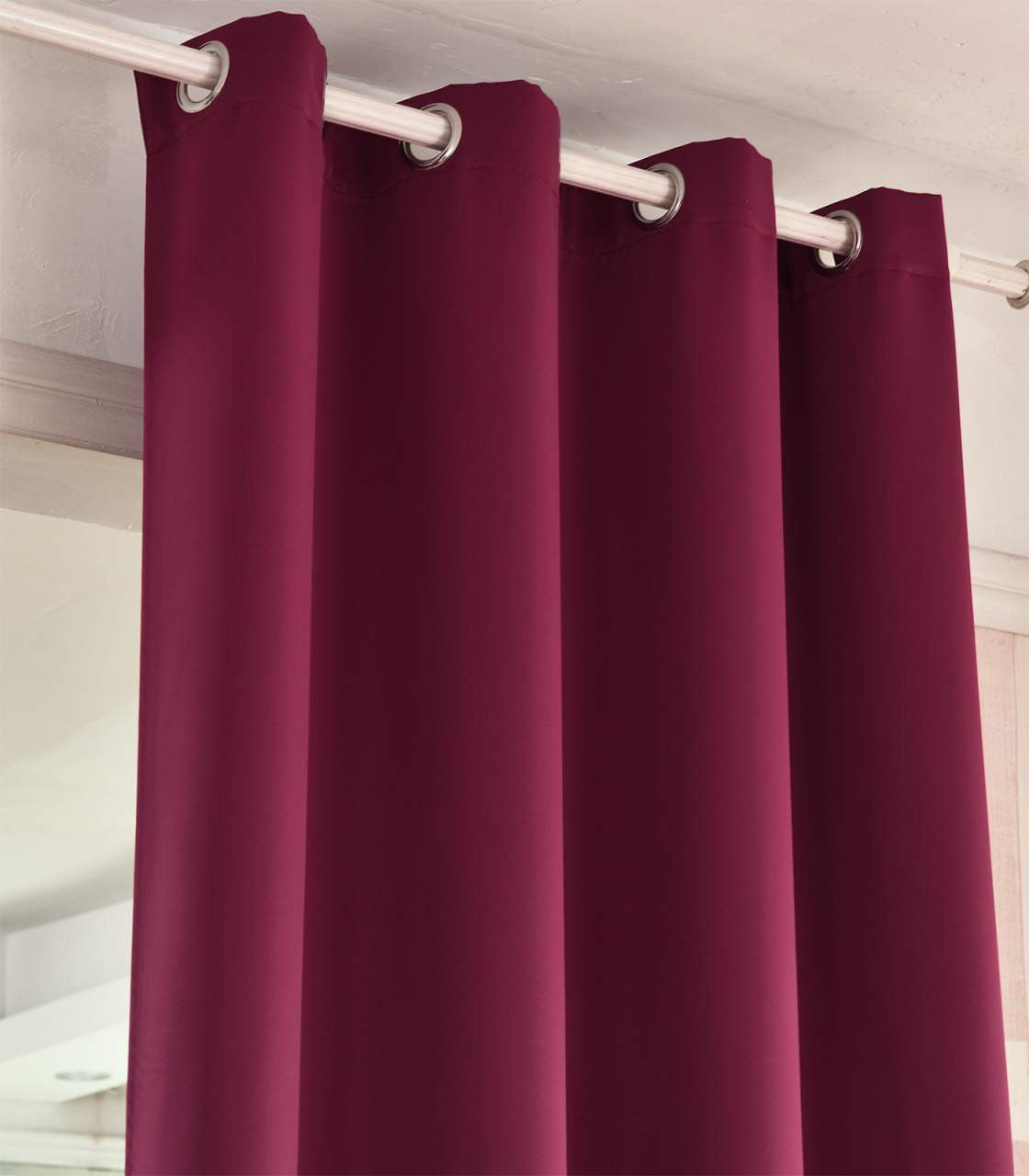 24goodz Blackout Curtains with Eyelets - Energy Saving & Sound Absorbing - 100% Polyester - For Any Room - 135x225 cm - Black/Beige - bb