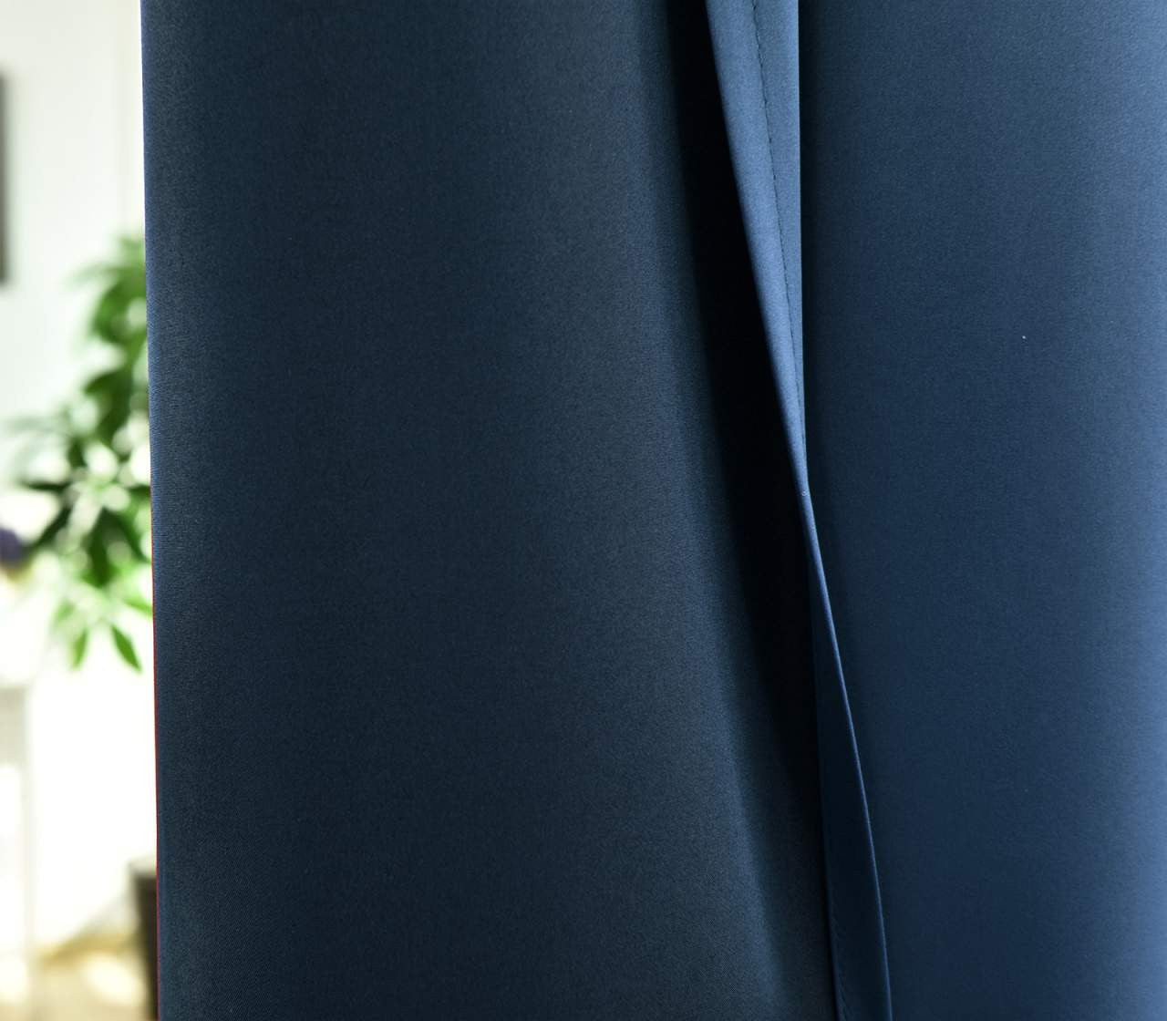 24goodz Dark Blue Blackout Curtains - Energy Saving & Sound Absorbing - 100% Polyester - For Home & Living - 135x225 cm - dbl