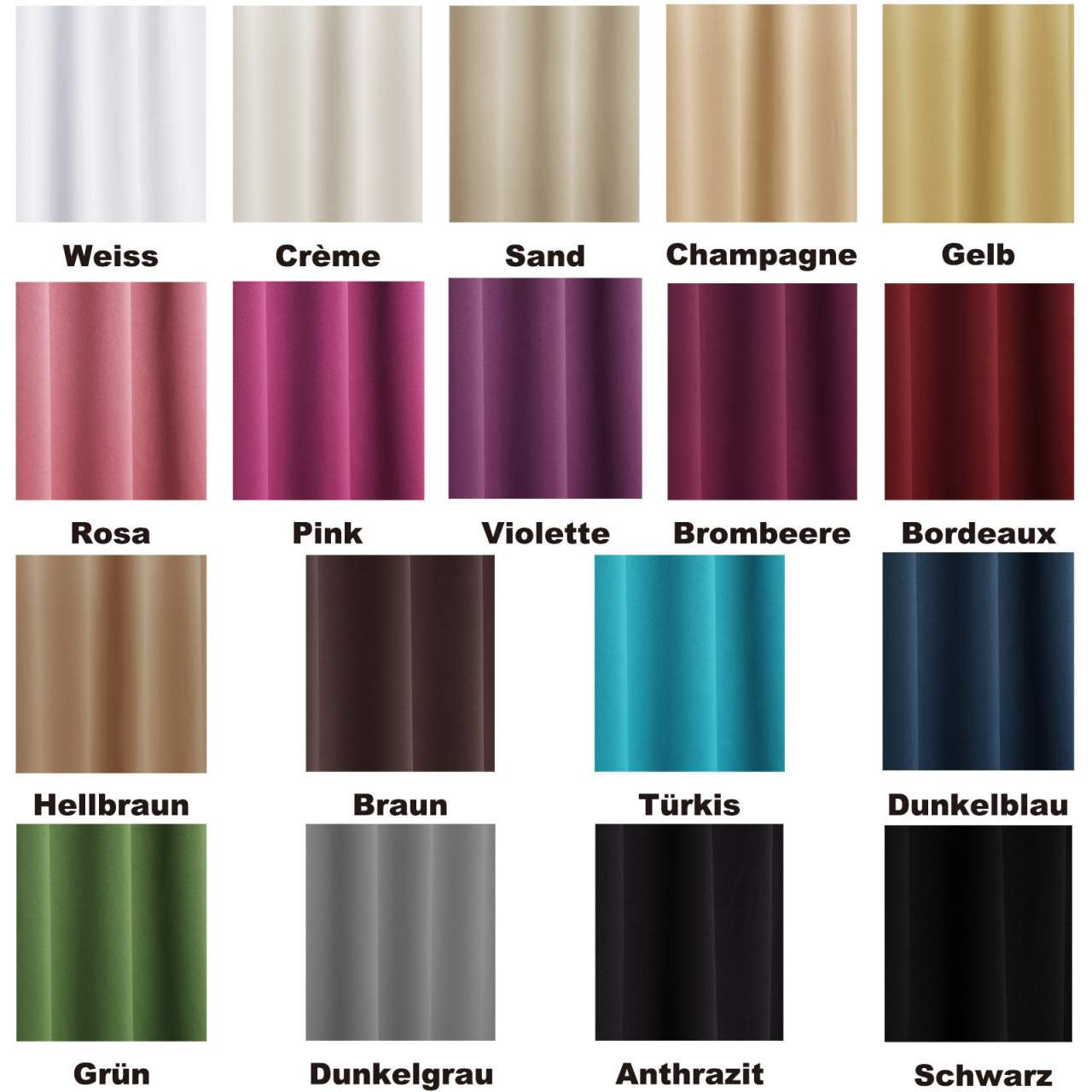 24goodz Dark Grey Blackout Curtains - Energy Saving & Sound Absorbing - 100% Polyester - For Home Decor - 135x225 cm - dgr