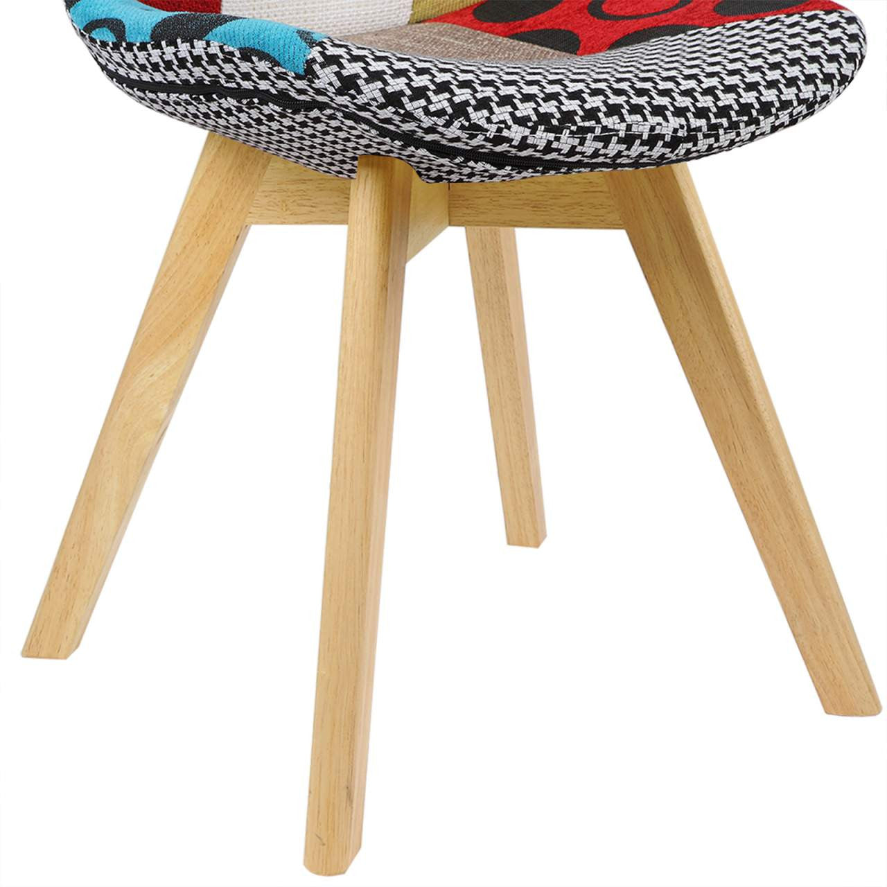 24goodz Dining Chair Set - Ergonomic Comfort - Stable and Robust - PP and Linen - Multicolour