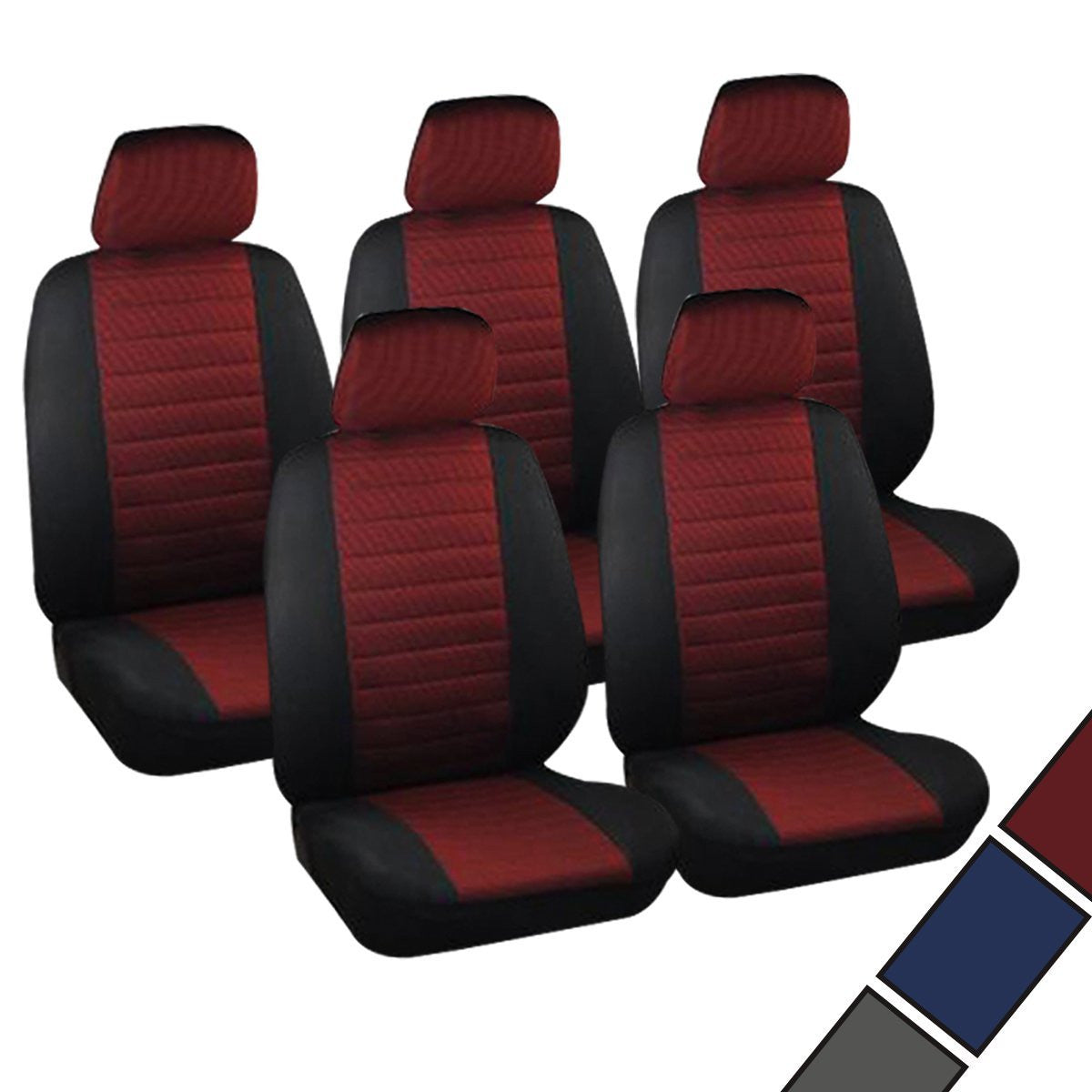 24goodz Car Seat Covers Set of 5 - Durable and Easy to Install - 100% Polyester - For Families - Universal Size