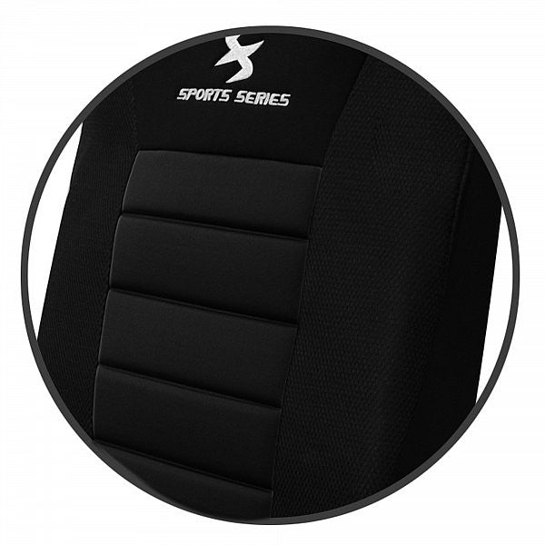 24goodz Car Seat Cover Set - Durable and Easy to Install - 100% Polyester - For Families - Black