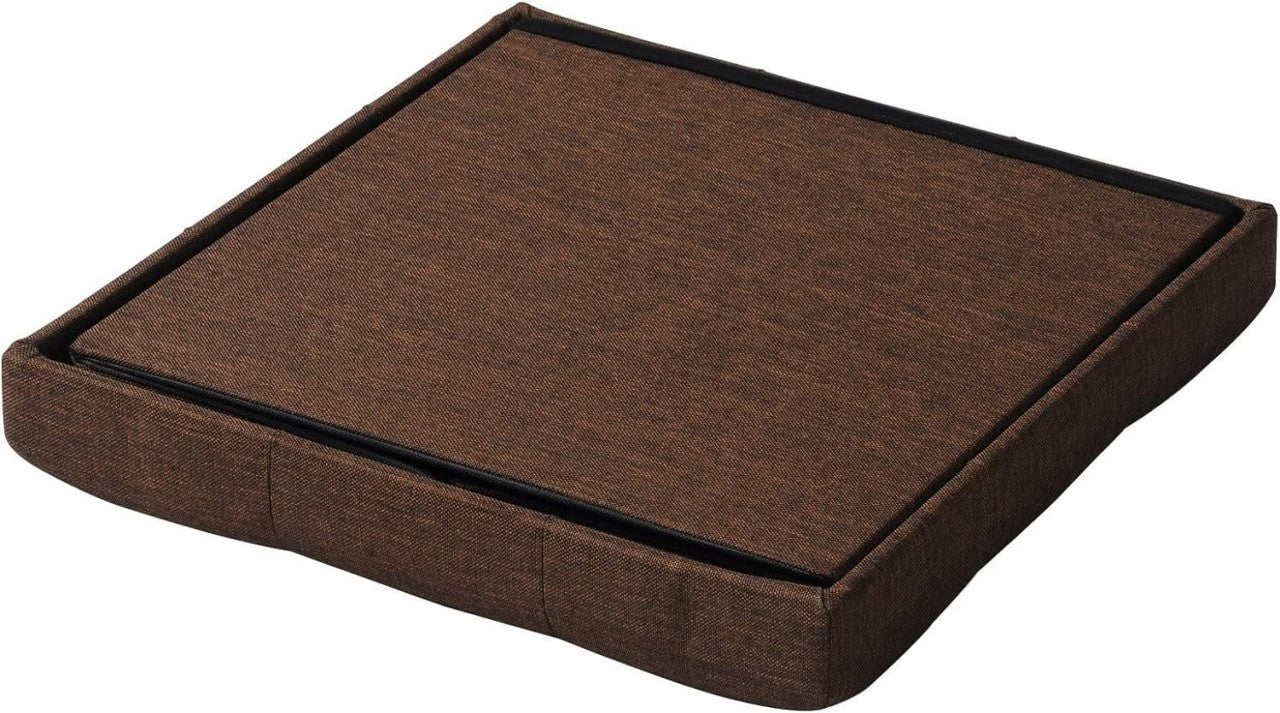 24goodz Folding Storage Stool - Sturdy & Safe - Space-Saving Design - MDF - Brown