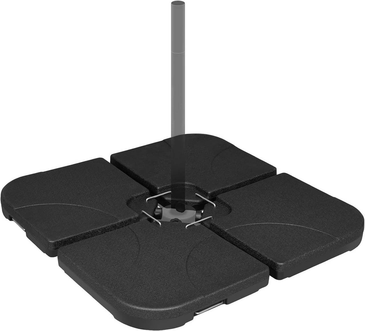 24goodz Parasol Stand - Weatherproof & Durable - HDPE - For Outdoor Use - Black