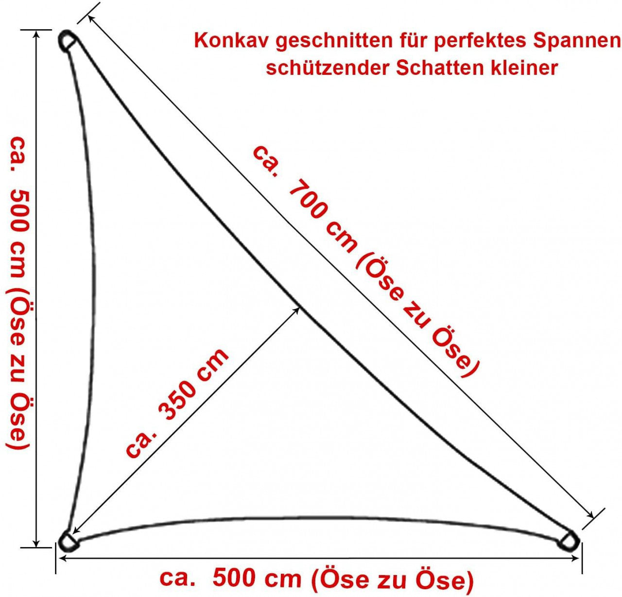 24goodz Waterproof Sun Shade Sail - 93% UV Protection - Easy Installation - PES - Outdoor Use - Grey 5x5x7 m