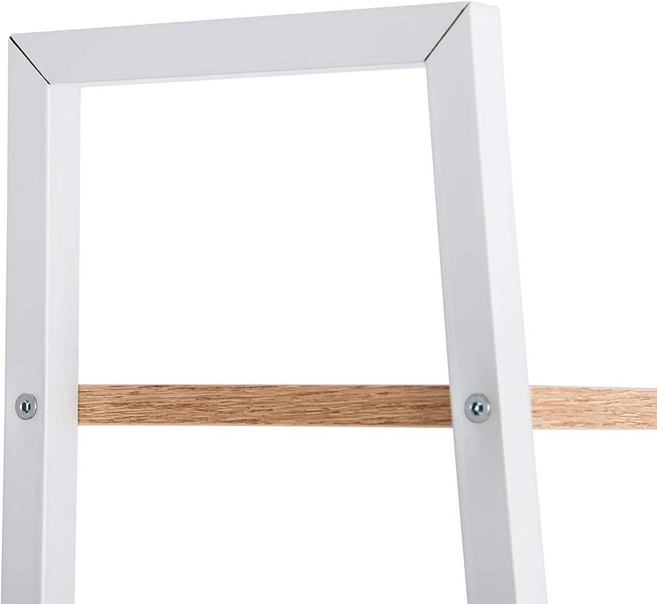 24goodz Standing Shelf - Versatile Storage Solution - Sturdy and Stylish - MDF and Steel - White and Light Oak - whe