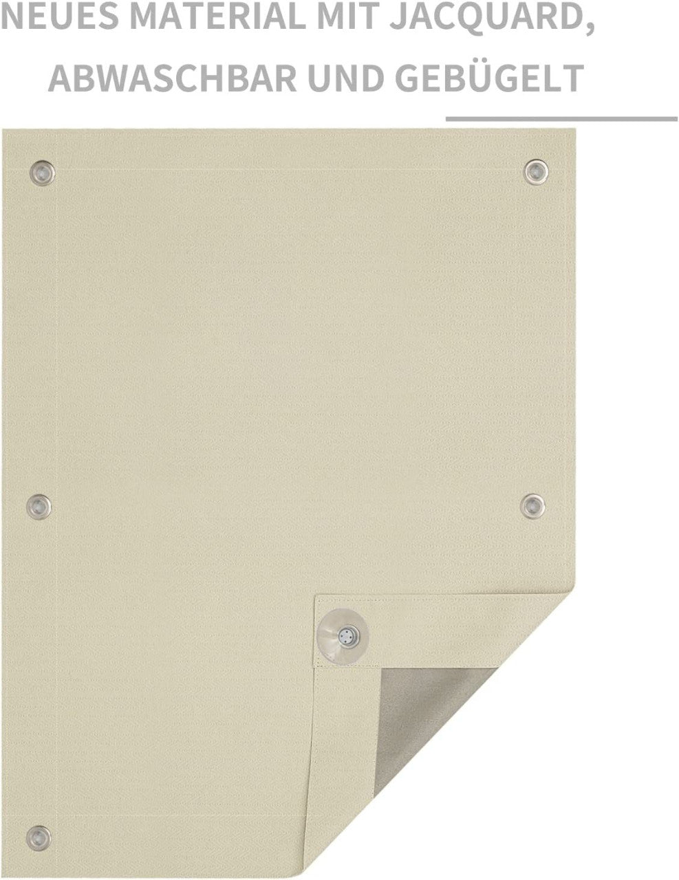 24goodz Thermal Roof Window Roller Blind - Improved Suction Cups - 100% Light Blocking - Polyester - Beige - 48x93 cm