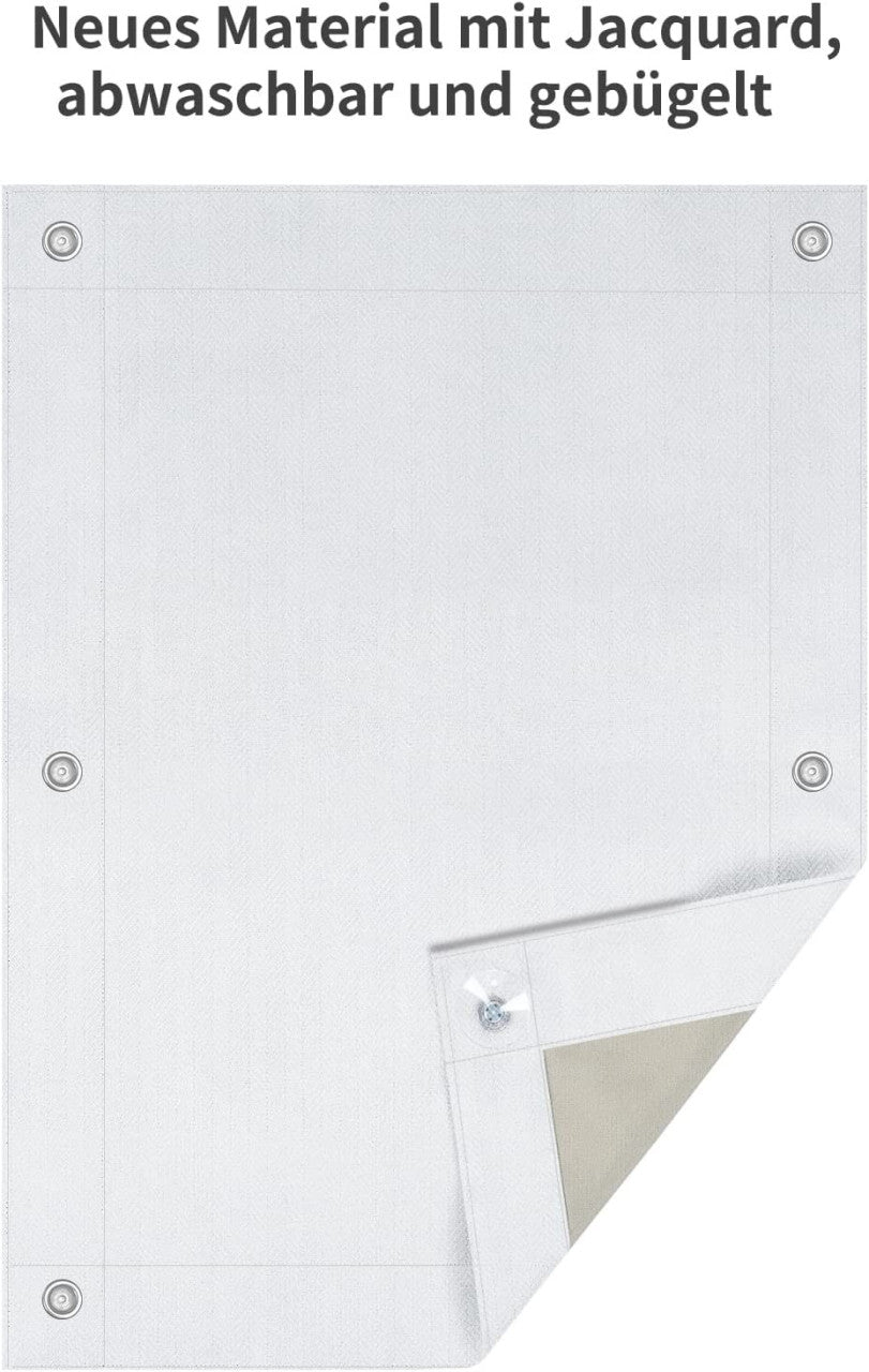 24goodz Thermal Blackout Roller Blind for Roof Windows - 100% Light Blocking - Polyester - Versatile Use - White - 57x100 cm