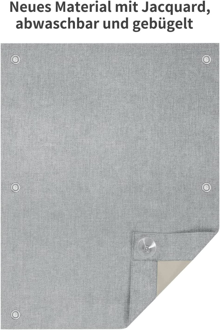24goodz Blackout Roller Blind for Skylights - Improved Suction Cups - 100% Light Blocking - Polyester - For Any Room - Grey 96x115 cm
