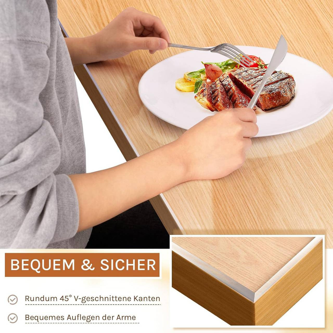 24goodz Transparent Table Protector - Perfect Scratch and Stain Protection - Easy to Maintain - PVC - For Dining Areas - 100 x 200 cm