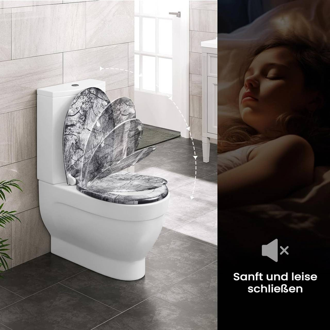 24goodz Soft Close Toilet Seat - High-Quality and Durable - Thermoset and Stainless Steel - For Standard Oval Toilets - 37 x 47.5 cm