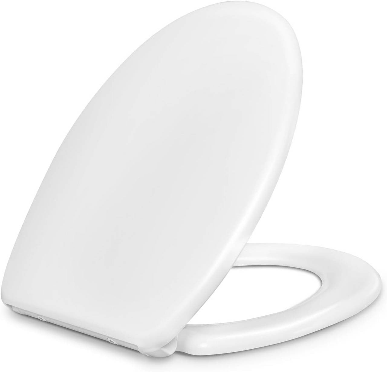 24goodz Toilet Seat - Soft-Close Mechanism for Silent Comfort - Durable Duroplast - White - O-Shaped
