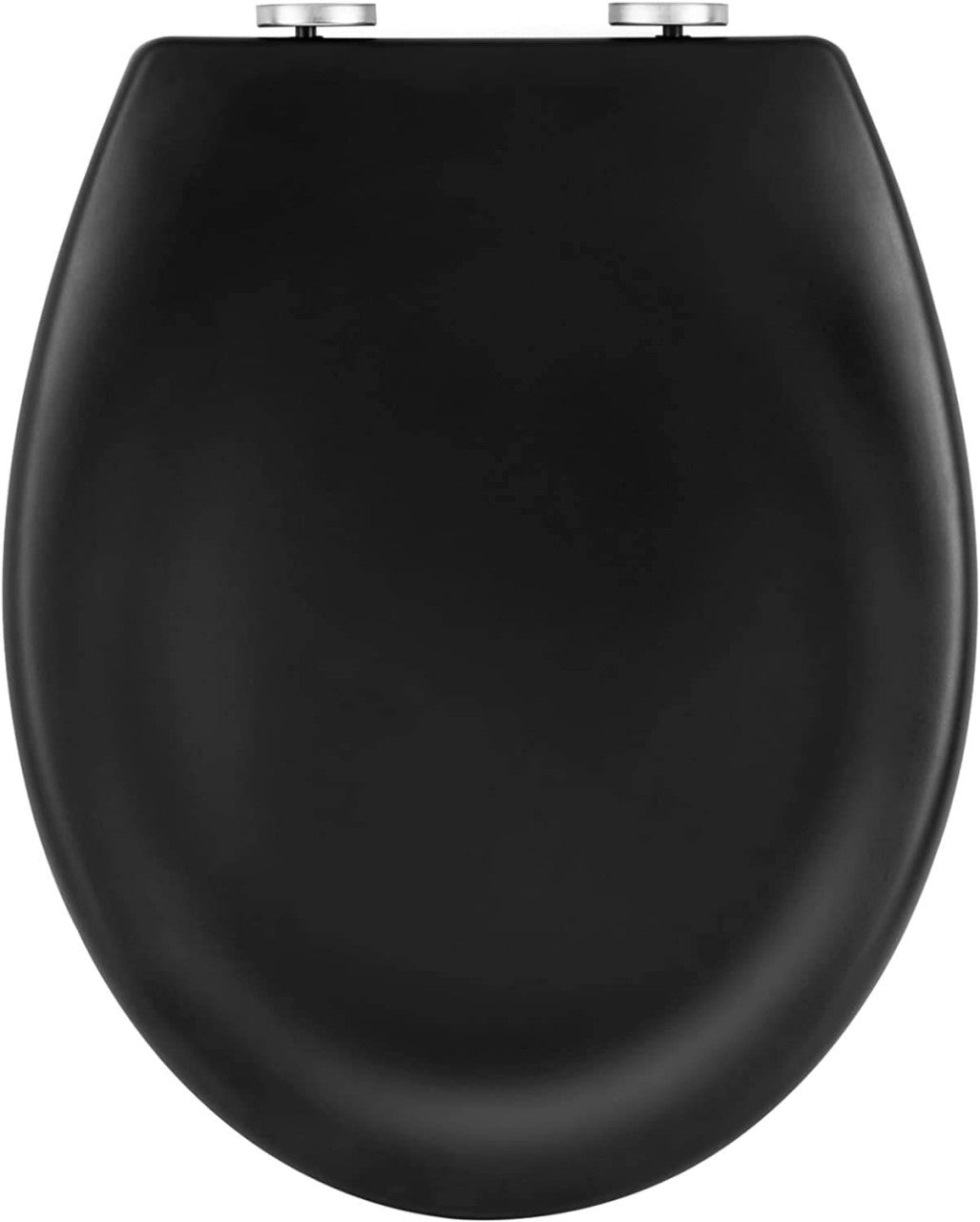 24goodz Premium Toilet Seat - Soft-Close Mechanism for Quiet Use - Durable Duroplast - Universal Fit for Oval Toilets - Matte Black