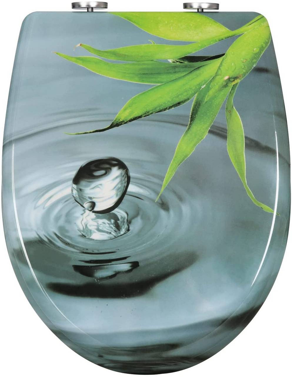 24goodz Soft-Close Toilet Seat - Easy to Clean - Durable Duroplast - For Everyone - Light Green