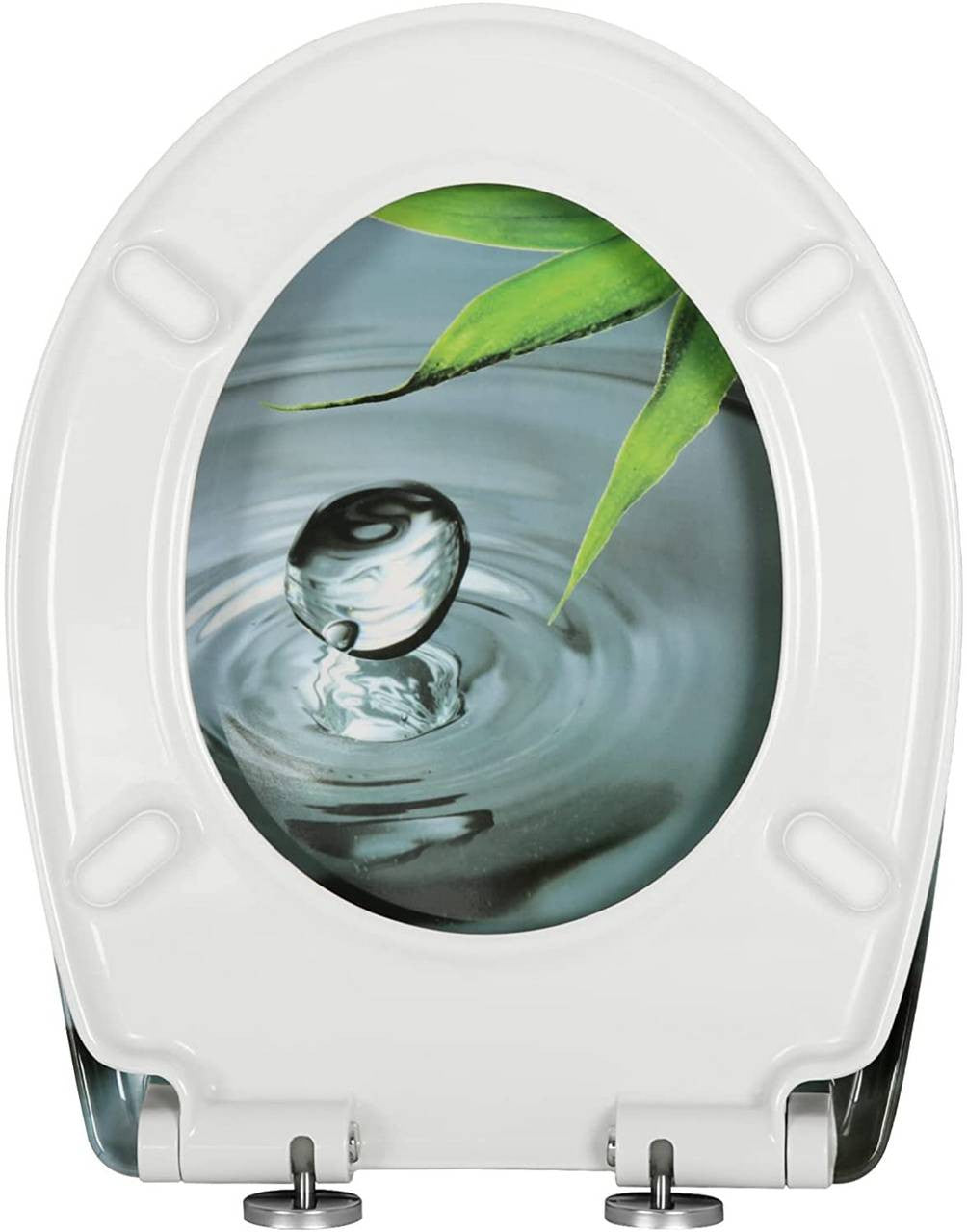 24goodz Soft-Close Toilet Seat - Easy to Clean - Durable Duroplast - For Everyone - Light Green