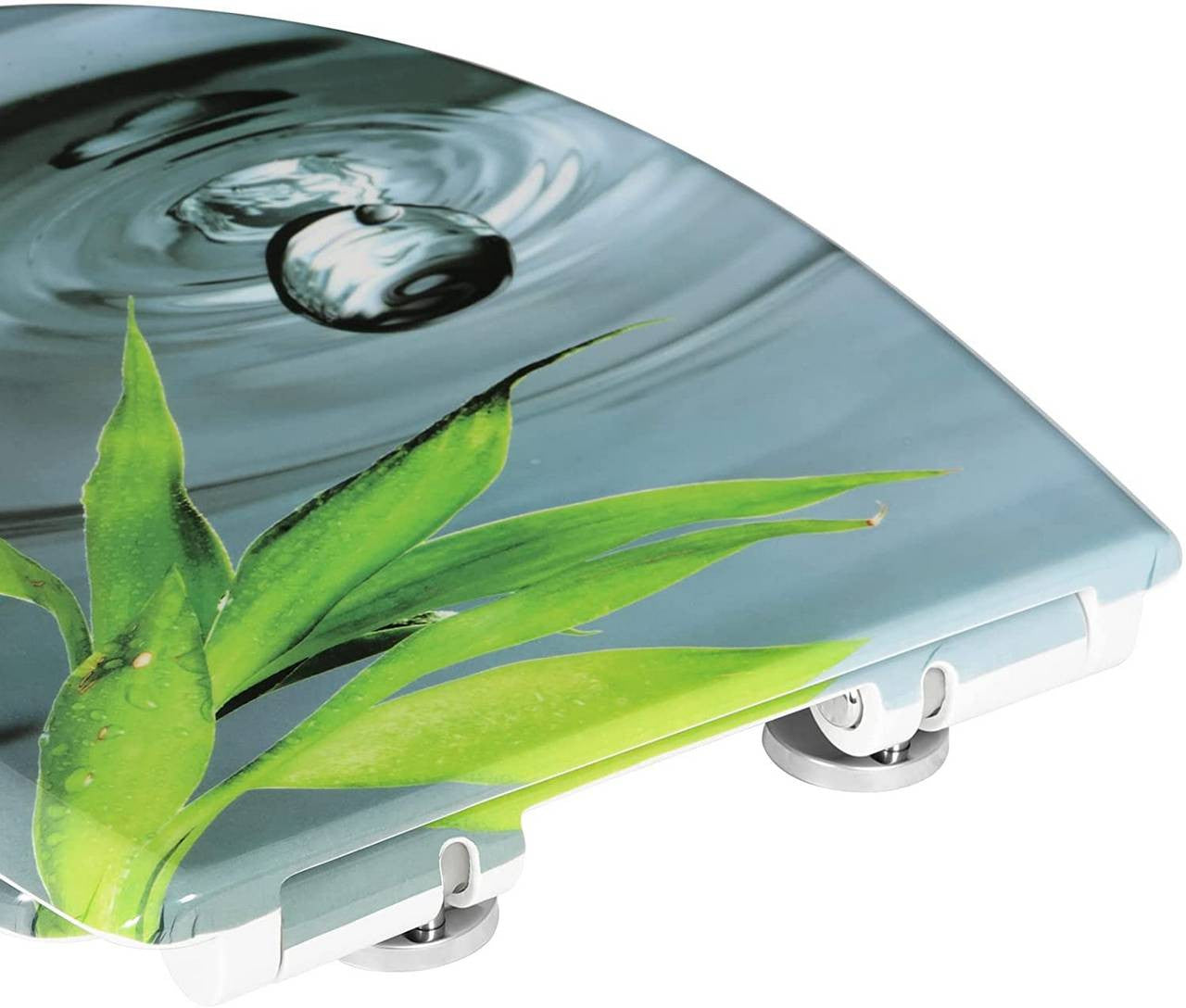 24goodz Soft-Close Toilet Seat - Easy to Clean - Durable Duroplast - For Everyone - Light Green